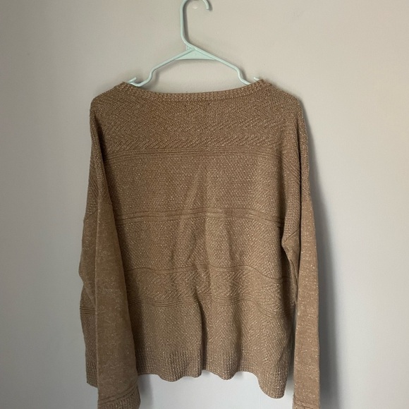 Lord & Taylor Wool Blend Metallic Crew Neck Sweater Size XL - Picture 5 of 6